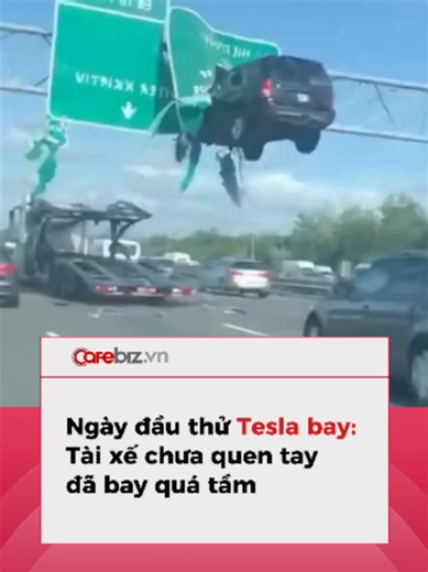 Ngày đầu thử Tesla bay: Tài xế chưa quen tay đã bay quá tầm #elonmusk #tesla #tintuc #tiktoknews
