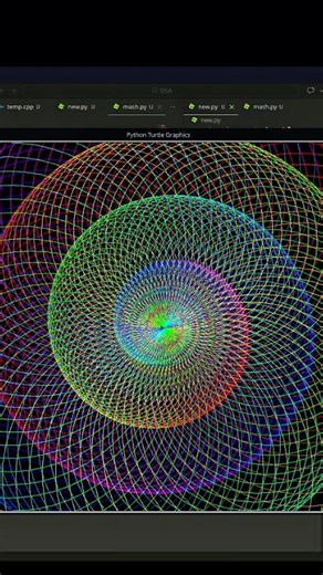 Coding a Rainbow Spiral in Python! 🌈🐍 #Python #Programming