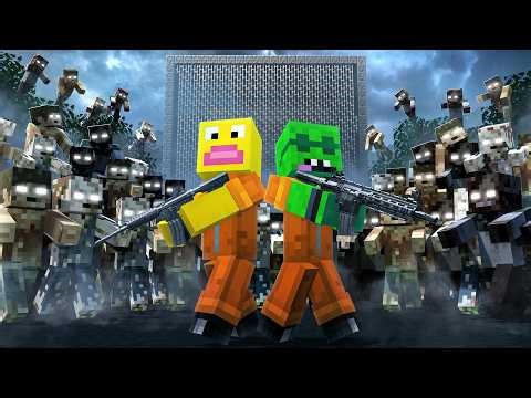 We Escaped Prison on a Hardcore Zombie Apocalypse in Minecraft