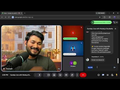 Node.js Course Update: Live Session with Node.js Course Students