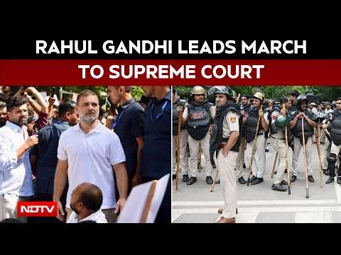 Rahul Gandhi Leads INDIA Bloc's March Towards Supreme Court Over Vote Chori Allegations
