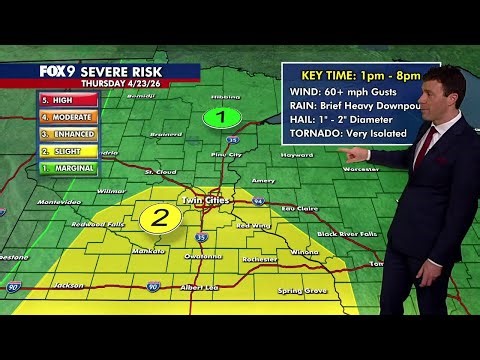 Scattered storms possible in Minnesota Thursday afternoon