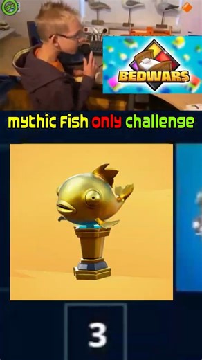 I Won BedWars Using ONLY Mythic Fish 🐟 #fortnite #fortnitebedwars