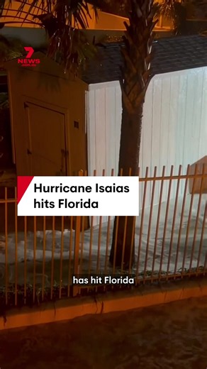 Hurricane Isaias has hit Florida hard as a dangerous category two storm. Heavy rain and life-threatening storm surges are slamming into the US Gulf Coast. #us #florida #hurricaneisaias