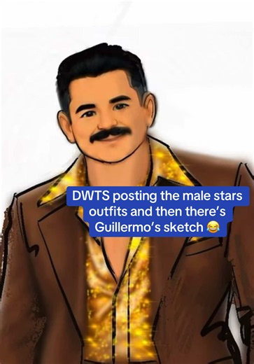 Guillermo on DWTS: iconic mustache and memorable outfit sketch
