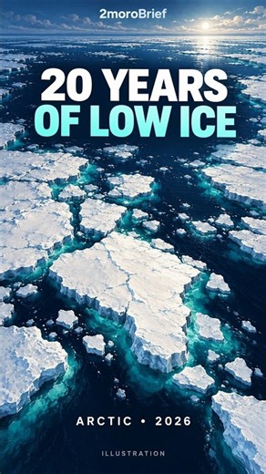 20 Summers, 20 Arctic Sea Ice Lows | 2moroBrief #Shorts