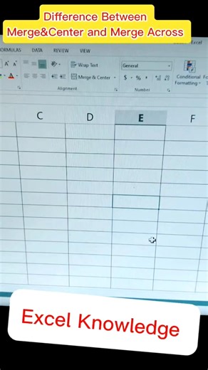 Merge & Center and Merge Across | Excel | Excel in Hindi #shorts #shortvideo #excel #ytshorts #viral