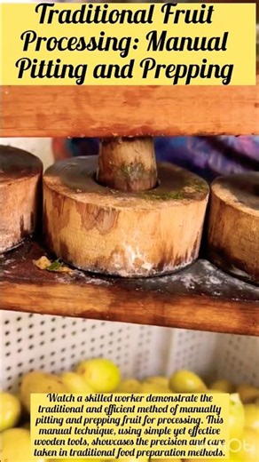 Traditional Fruit Processing: Manual Pitting and Prepping