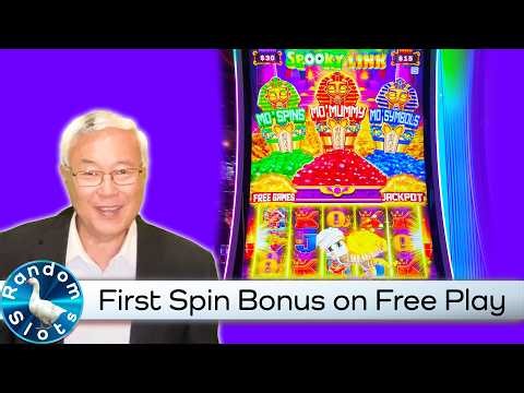 Spooky Link Mo Mummy Slot Machine First Spin Bonus on Free Play