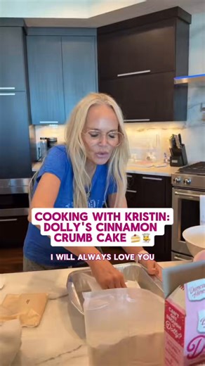 Y’all know I had to try baking a @DollyParton cake mix!! 🍰🤎 This #CookingWithKristin episode was so chaotic we had to make a Part 2, gulp. Stay tuned! 👩‍🍳