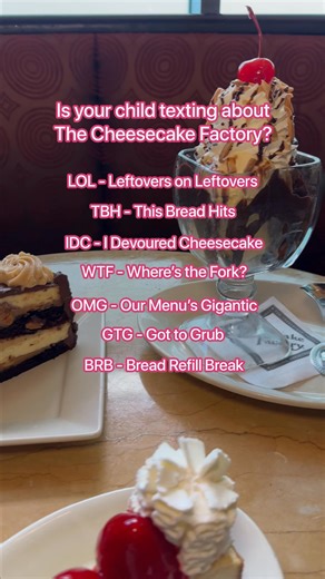 A language we can all understand. 🍰 | The Cheesecake Factory