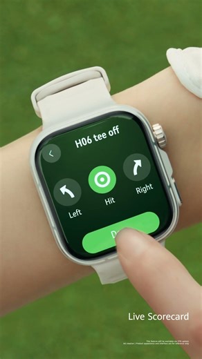 Eye on the ball, mind on the moment. #HUAWEIWatchFIT5 Pro keeps you in control across the course.
