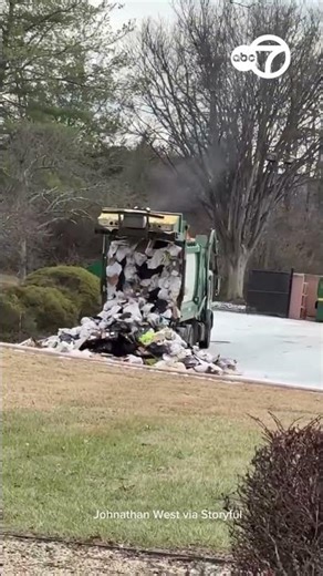 Quick-Thinking Garbage Truck Driver Dumps Load as Trash Starts to Burn