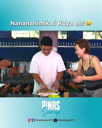 Pinas Sarap GTV on Instagram: "Nadamay pa tuloy sa Kuya! 😭 Abangan ang tapatan sa kusina nina Kara David at Chariz Solomon sa part 2 ng 'Kusina Battle: Lechunan Edition' ngayong Sabado sa #PinasSarap, 8:15 PM sa GTV!"