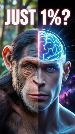 Just 1% DNA Difference: Human and Chimpanzee. 😳🧬