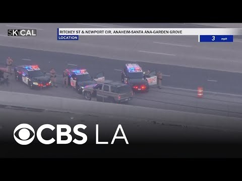 Reckless DUI driver pursuit ends with successful PIT maneuver on Orange County freeway