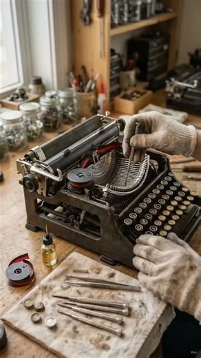Old Typewriter Restoration Timelapse | Satisfying Vintage Restoration ASMR #shorts #football #viral