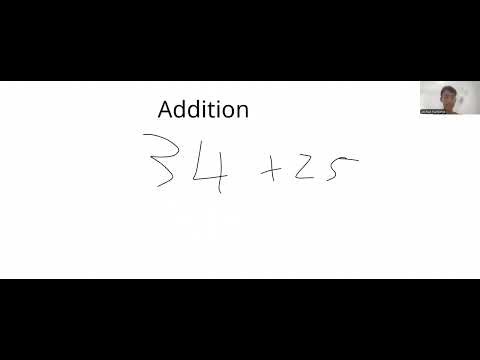 My first Video!! How to add 2 digit and 3 digit numbers including carrying over