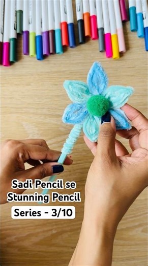 DIY Pencil Makeover-3/10😱 #crafteraditi #handmade #backtoschool #shorts #craftseries @CrafterAditi
