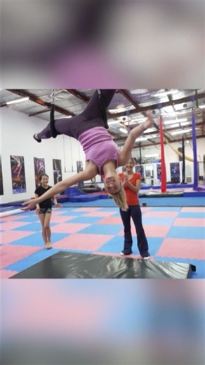 We try TRAPEZE for the first time! But wait... what IS a gazelle? #trapeze #gymnastics #fail #kids