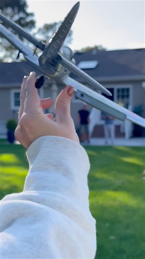 Yes, I crashed into myself with a RC Airplane. Found this video from some years back.. one of those little volantex 4 channel spitfires. I can also confirm it did hurt 😳 #rchobby #fail #aviation #crash | Jaysrcgarage