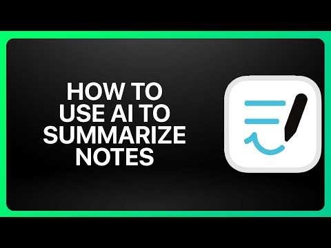 How To Use Goodnotes AI to Summarize Notes! Tutorial