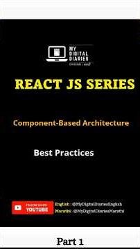 Component based architecture Best practices - Part 1 | ☝️ Full Video #reactjs #youtubeshorts