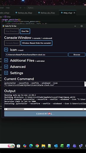 Convierte de Python a Exe