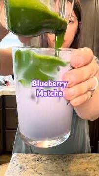 Iced Blueberry Matcha Latte