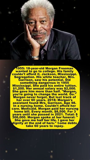 Morgan Freeman Paid $306,000 for His 98-Year-Old Teacher’s CareDescription