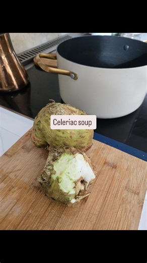 Tiffany Gardhouse on Instagram: "Have you heard of celeriac? It's super simple to prepare and even more simple for the digestive system! I picked up this little gem at Moondance Organic Gardens A simple soup with celeriac, potatoes, spices, coconut milk and love 🫶 Comment below and share your simple soup that helps reset after a busy holiday season! #soup #simple #merrydigestmas #celeriac #Ayurveda"