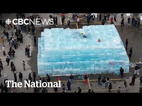 Drake’s ice block stunt creates fan chaos in downtown Toronto