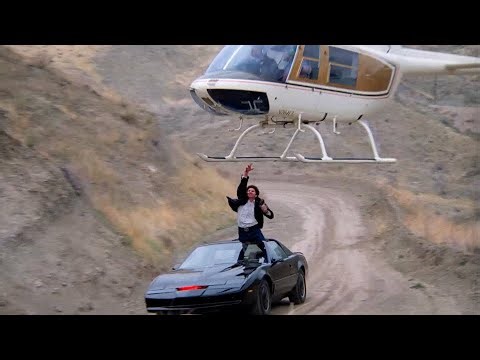 Michael and KITT Chase Helicopter | Knight Rider