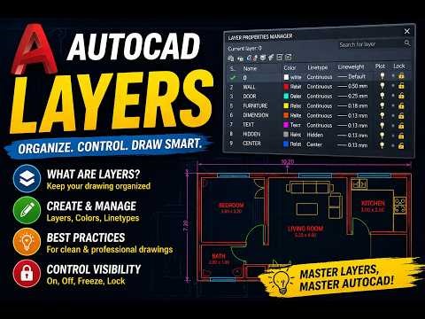 AutoCAD Layers Tutorial | How to Use Layers Like a Pro (Beginner to Advanced)