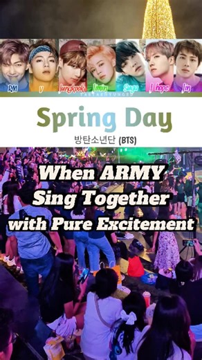 CK.INDO_Memories on Instagram: "BTS (방탄소년단) '봄날 (Spring Day)' | Army Sing Together An unforgettable sing-along moment filled with energy, emotion, and pure enthusiasm from the ARMY crowd. A warm atmosphere where voices come together and the audience truly becomes part of the performance. Hashtags: #ARMY #BTS #LiveMusic"