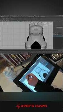 The Waving Cat Base mesh based off #3dscan using #maya Quad Draw #apepsdawn