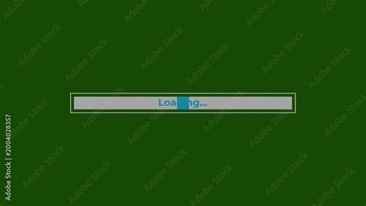 4K Green Screen Continuous Loading Bar Animation - Loop able Progress Indicator UI Motion Design for Infinite System Processing