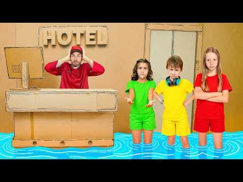 Nastya and Her Friends in a Giant Cardboard Hotel