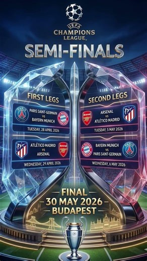 OFFICIAL: UCL Semi-Final Fixtures & Dates! 🗓️ Can Arsenal Reach the Final?
