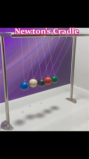 Newton's cradle (also known as an impact ball pendulum)👨‍🔬#learning #physics #science #reels#virai