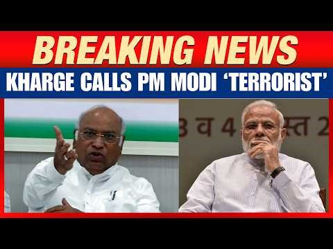 Mallikarjun Kharge’s controversial statement on PM Modi, calling him a ‘terrorist’ | Kharge | News9