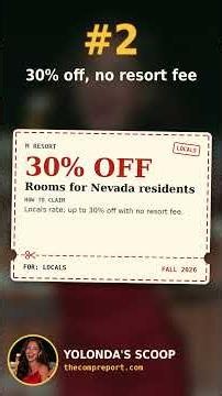 Las Vegas Locals Only: 5 Deals for Nevada Residents #Shorts