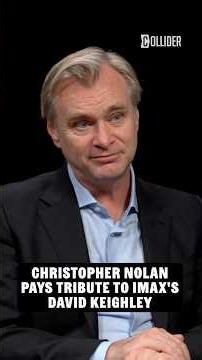 Christopher Nolan Pays Tribute To IMAX's David Keighley #imax #christophernolan