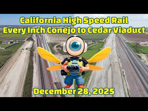 California High Speed Rail Construction Every Inch from Conejo Viaduct to Cedar Viaduct