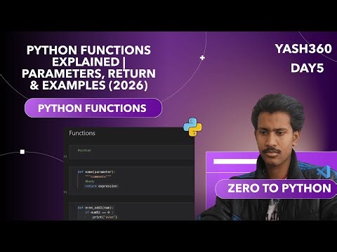 Python Functions Explained | Parameters, Return & Examples (2026)