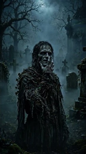 Zombie / Horror* 💀 The cursed zombie walking in the haunted graveyard at night. #horror #zombie