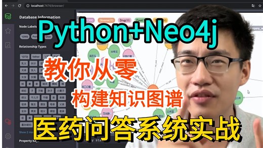 【附源码】从零构建知识图谱保姆级教程：基于Python+Neo4j搭建知识图谱医药问答系统实战，零基础小白也能轻松搞定！AI/自然语言处理/python