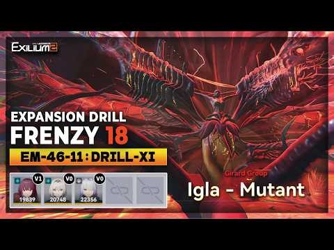 EXPANSION DRILL EM-46-11 vs IGLA - MUTANT BOSS | F2P FREEZE + VOYMASTINA FRENZY 18 [GFL2: EXILIUM]
