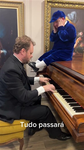 Playing piano for my friend