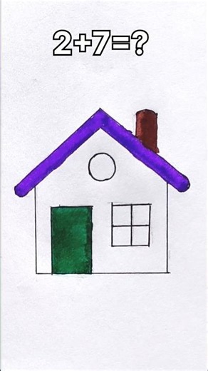 Draw and color a house 🏠 #colourful #drawing #sketchful #easydrawing #art #shorts #shortsfeed